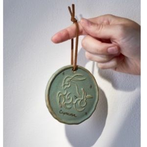 Capricorn Zodiac Ceramic Tile Wall Hanging